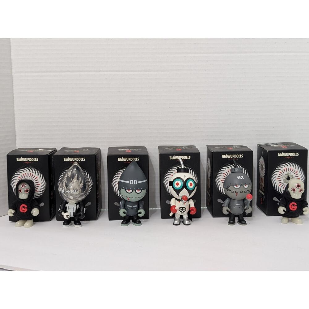 Jamungo Blow Up Dolls Series 3 Lot of 6 Designer Vinyl Figures with Boxes 2008